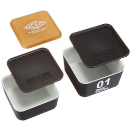 Masakazu ANCIENT Square Nest Lunch 01 Wood Grain Black