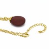 Gempires Natural Red Jasper Teardrop Necklace, Healing Stone Jewelry, Pendant