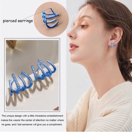 Stocking Stuffers Holiday Outfits for Women 2024 Claw Earrings for Women Trendy Stud Earrings Minimalist Huggie Warp Cuff Earrings Dainty Jewelry Gifts for Women
