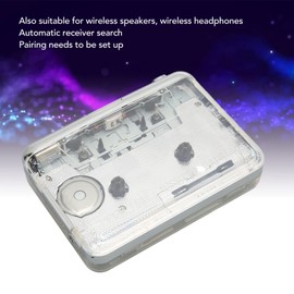 GOWENIC Portable Bluetooth Cassette Player, Portable Walkman Stereo Audio Music Tape Player with 3.5mm Headphone Jack, Stereo Audio Music Tape Player