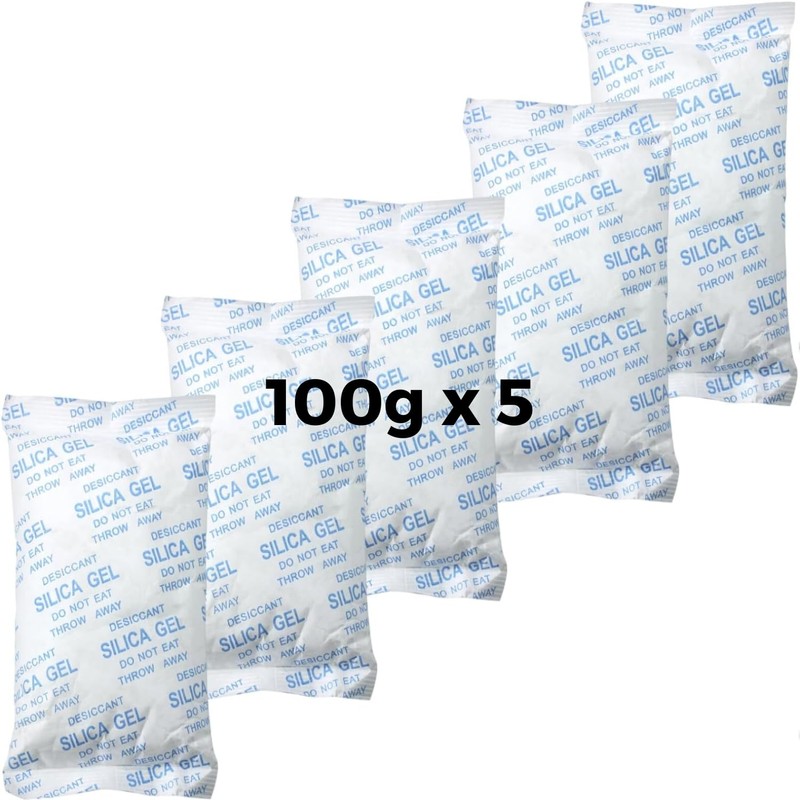 Desicco 100 Gram [5 Packets] Silica Gel Packets Desiccant Packs