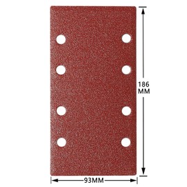 STEBRUAM Sanding Paper, 30 Sheets, No. 240, 3.7 x 7.3 inches (93 x 185 mm), Orbital Sand Paper, Magic Type, Electric Sander, Paper, Rectangle, Paper Sander