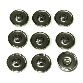 ALL in ONE Flat Round Platinum Snap Button Cabochon Tray (16mm Tray Only - 50pcs)