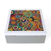 CafePress Funky Retro Pattern Mirrored Jewelry Box, 7"x7"x3"