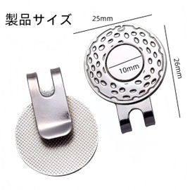 Ai-OUMLEEF Golf Cap Clip Golf Marker Fashion Golf Cap Clip with Magnet Base Hat Clip Magnet Golf Marker Holder Golf Equipment ( 2 Silver )