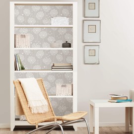 NuWallpaper NU1651 Dandelion Grey Peel & Stick Wallpaper, Neutral