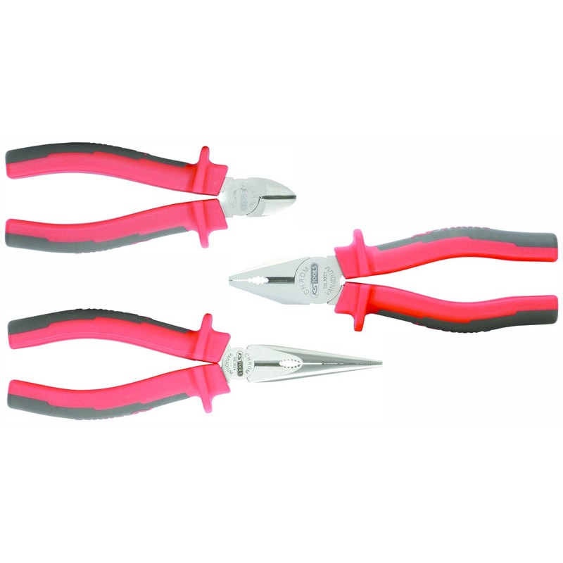 KS Tools 115.1010 ERGOTORQUE pliers set, 3 pcs, 160-200mm