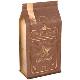 Flavored Ground Coffee – Cinnamon, 100% Arabica, Single Origin, Medium Roast, USDA Organic, Naturally Flavored – by Coffea Flavor
