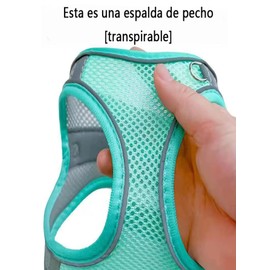 UNA MASCOTA Pechera Arnés Transpirable Cómodo con Correa para Perro Gato,con Tira Reflectante (Azul, S)