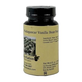 OliveNation Madagascar Vanilla Bean Paste - Thick Texture Premium Vanilla Bean Paste Puree with Seeds for Baked Goods, Frosting, Fillings, Beverages, Cooking, Rich Sweet Taste, Easy to Use 4 Ounce