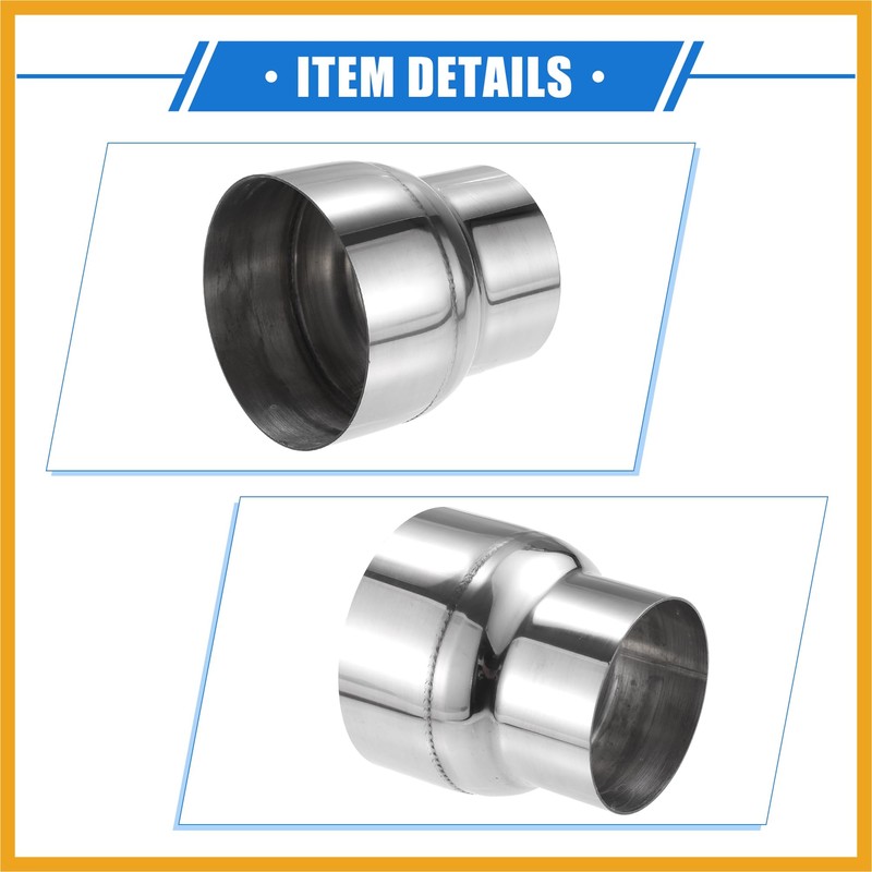 Partuto 2 Pcs Exhaust Pipe Adapter Connector Reducer, 3" ID