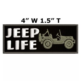 Athena Brands 4X4 Truck SUV Embroidered Patch Hook and Loop Decorative Gear Tag Applique