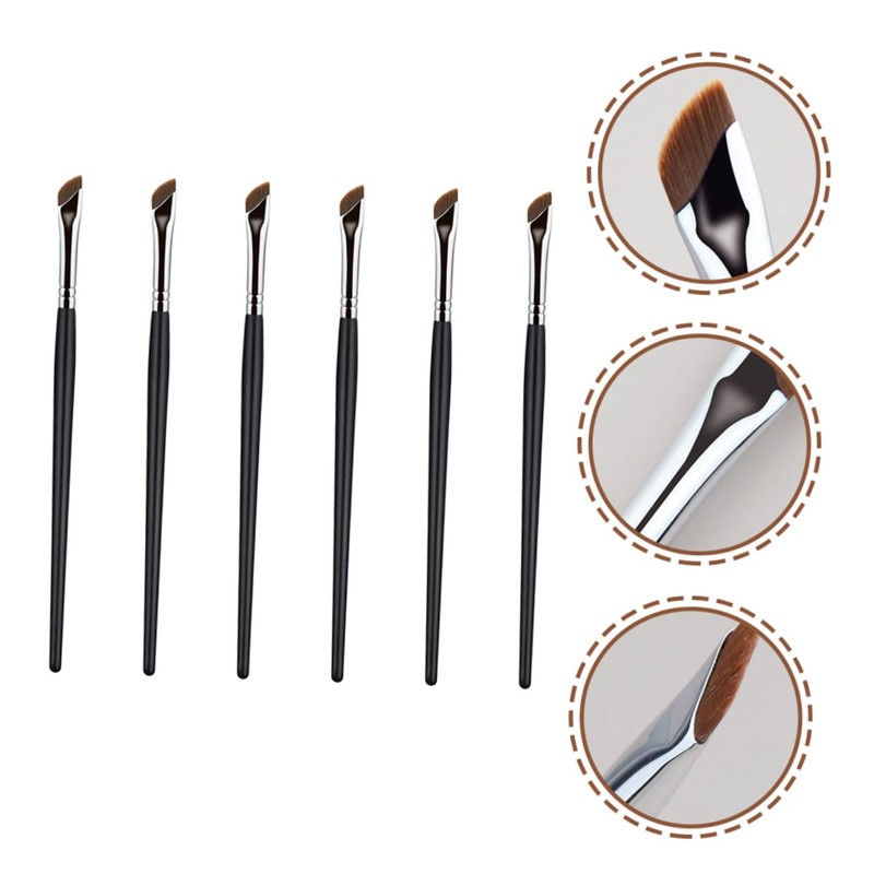 Mikinona Complete Makeup Brush Set Angled Eyeliner Thin Brow Brush