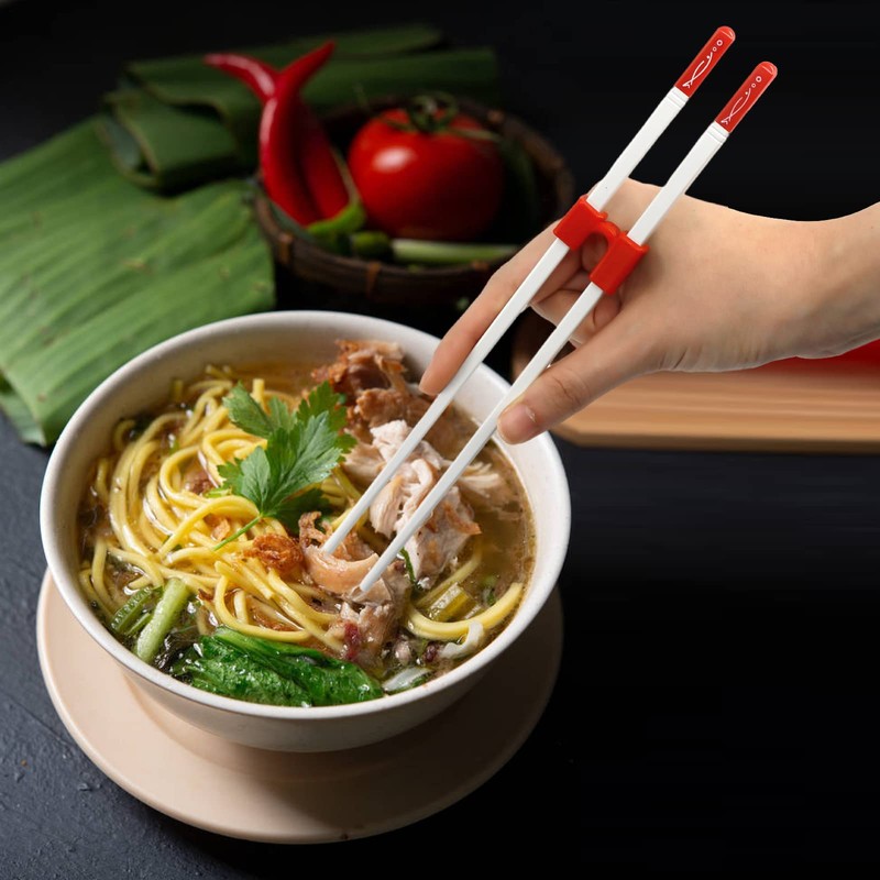 5 Pairs Chopsticks and Chop stick Helpers Set, Plastic Hinges