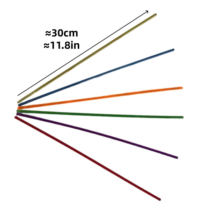 6Pcs Acrylic Round Rod Clear Fiber Optic Rod Acrylic Sticks