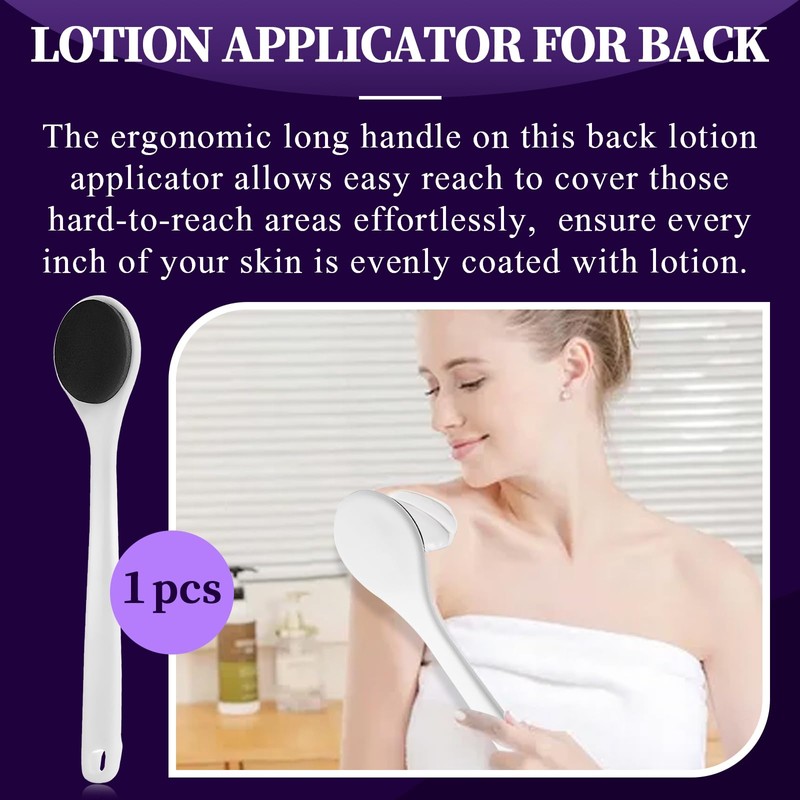 Lotion Applicator for Back - Long Handled Sponge for Easy