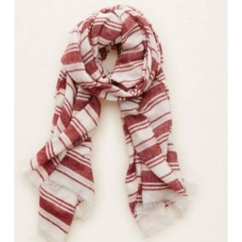 American Eagle Outfitters Aerie American Eagle AEO Oblong Blanket Scarf Soft Muslin Burgundy White - NWT