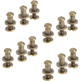 Mgoodoo Pack of 12 Mini Box Jewellery Cabinet Knob Antique Brass Metal Furniture Kitchen Pull Handle Knobs - Antique Brass