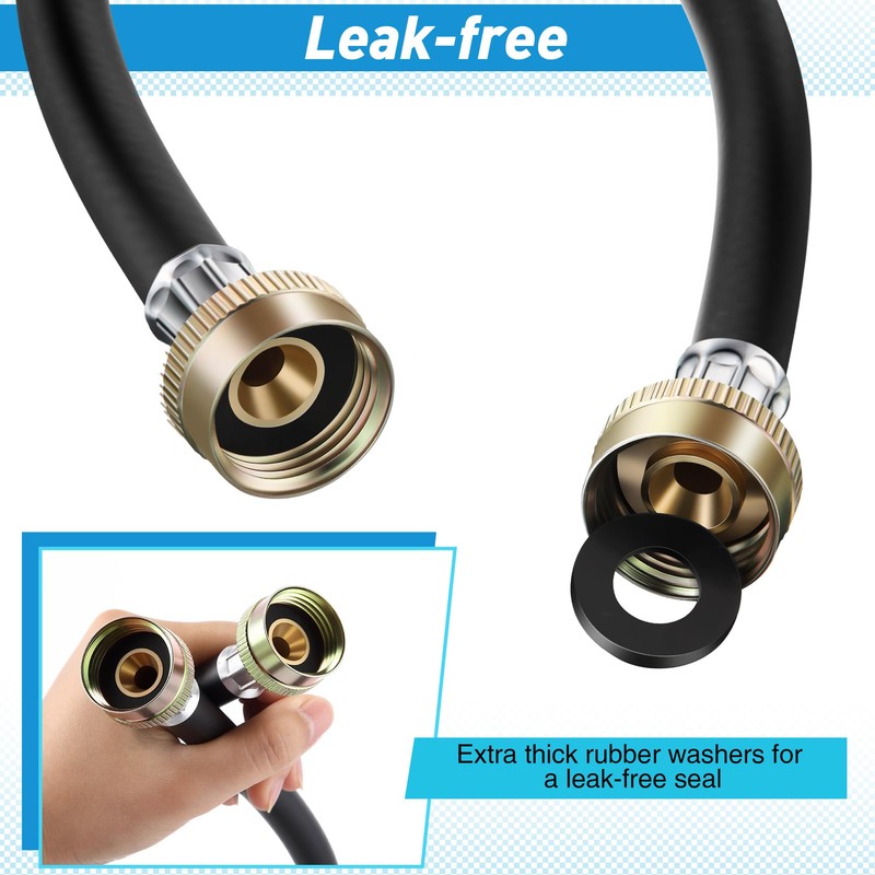 Dreyoo Y Mixer Hose Connector with Washing Machine Hose, 1FT