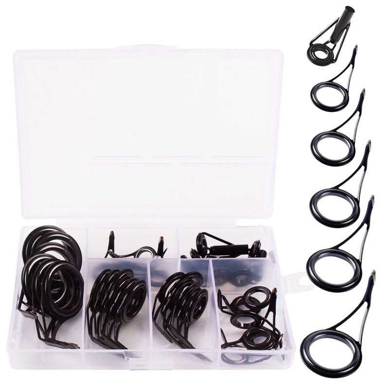 35pcs Fishing Rod Repair Kit Ceramic High Carbon Steel Fishing