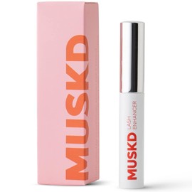 MUSKD Eyelash Growth Serum - Lash Enhancer for Longer, Thicker, Fuller Lashes & Brows - Natural, Vegan & Cruelty-Free Eyelash Serum for Lash & Brow Growth, Gentle Formula (3 ML)