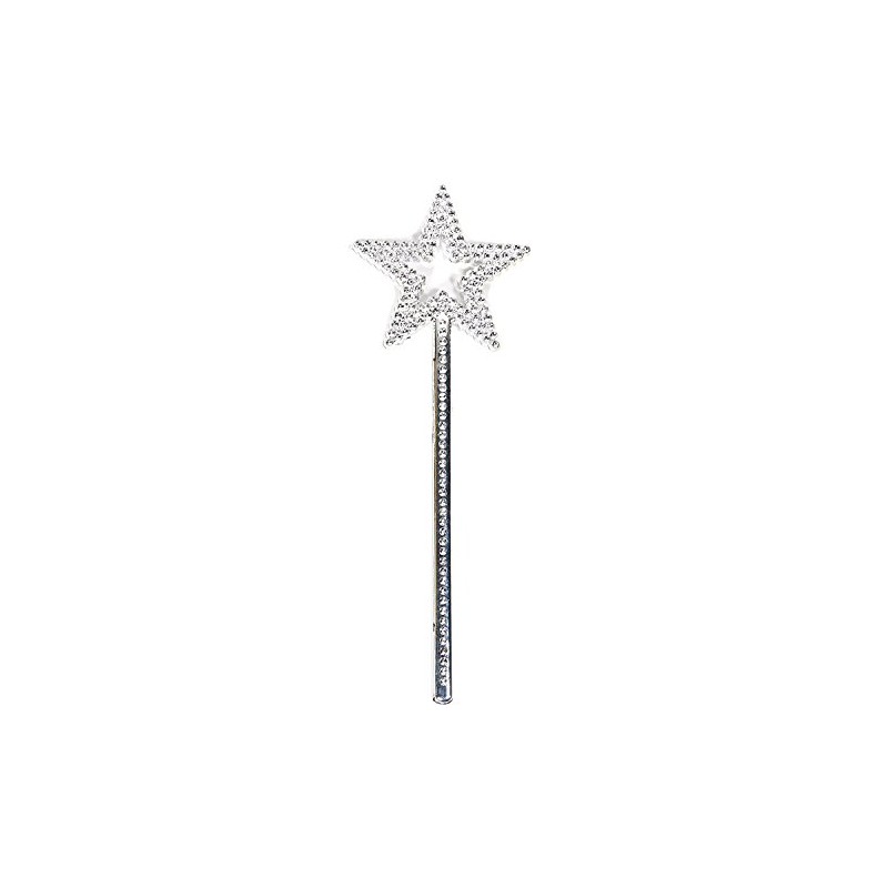 AKOAK Star Wand,13 Inches Silver Fairy Princess Angel Wand