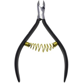 YNR Professional Cuticle Nippers Stainless Steel Cuticle Cutters and Remover -Best Nipper Scissors, Nail Care Tool for Manicure and Pedicure (Black Plain)