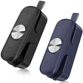 OEOP 2 Pack Mini Bag Sealer, 2 in 1 Sealer and Cutter, Portable Heat Sealer Machine, Chip Heat Resealer for Snacks & Food Storage, Black/Blue(Batteries Included)