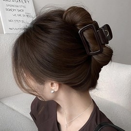 Briskyjp Hair Clip, Small, 3.1 inches (8 cm), Firmly Curled, Hair Clip, Hair Accessory, Bath, Banana Clip, For Adults, Korean Style, Cute, Hair Ornament, Simple, Office, Women's, PC Resin,