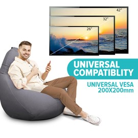 TV Wall Bracket for 14-42" Screens Ultra Slim TV Bracket with Spirit Level Large Flat TV Wall Mount Fixed Tv Bracket 42 Inch Max Vesa: 200x200m-35kg Capacity