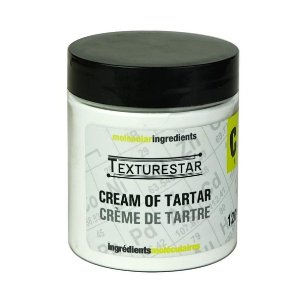 Texturestar Cream of Tartar Powder - 120g | Tartaric Acid, Stabilizer, Inhibits Crystallization, DIY Playdough, Perfect Meringue