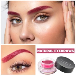 Eyebrow Pomade Cream,Brow Pomade Gel Naturally Long Lasting Waterproof,Delicate and Smooth Eye Brow Makeup Cosmetics with Eyebrow Brush - Magenta