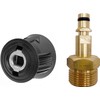 2 Pcs Gold M22 Adapter High Pressure Washer Hose Adapter