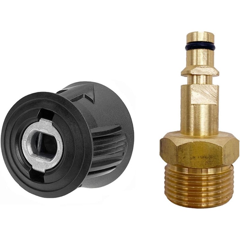 2 Pcs Gold M22 Adapter High Pressure Washer Hose Adapter