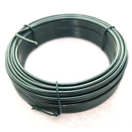 Quercos Spanndraht Set – 20m Bindedraht Grün Ummantelt mit Spannern & Metallankern – Kabel für Garten, Kletterpflanzen & Drahtzäune – Witterungsbeständig & Robust