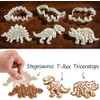 mciskin Jurassic Dinosaur Cookie Cutters and Skeleton Stampers T-Rex Stegosaurus