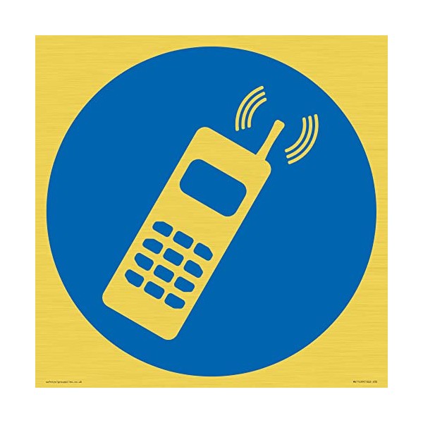 Custom Mandatory: Use a mobile phone Sign - 300x300mm - S30