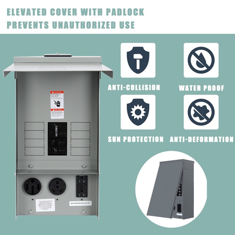 Electrical Panel RV Electrical Outlet Panel with Breaker Prewired Circuit