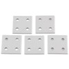 5Pcs Aluminium Extrusion Profile Joining Boards 4‑Hole Vertical Connecting Plates