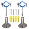 POTONZ Wall Mount Ceiling Mount Pipe Supports,Adjustable Pipe Clamps Stainless