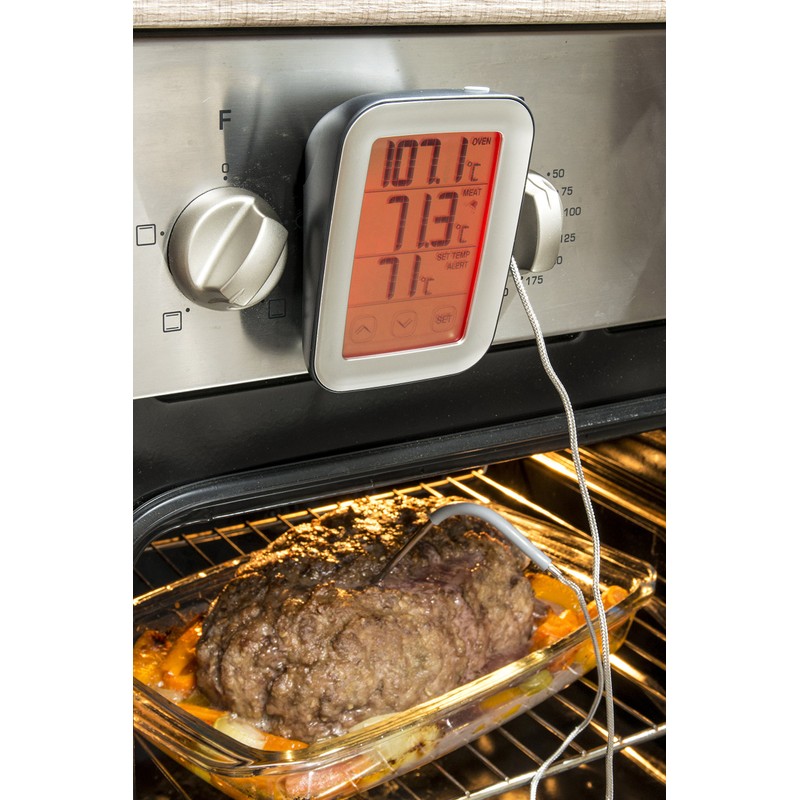 Sunartis ME216 Thermometer Plastic 8 x 4 x 4, Black/Stainless