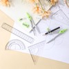 Zonon Math Geometry Set 10 Pcs Student Supplies with Shatterproof