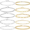 MAGIDOVE 10PCS Anklet Bracelet for Women (21.5+5cm)