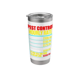 Funny men pest control exterminator exterminating job work Stainless Steel Insulated Tumbler