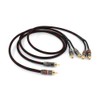 Bubiercaes RCA Splitter Cable, 1ft Shielded Audio Y-Adapter, 1-Male to