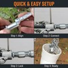 32.8 Ft Flex‑Shaft Sewer Descaling Chain, Rotary Cable Sewer Dredge