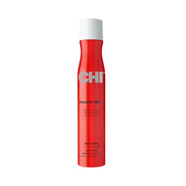 CHI CHI Helmet Head Extra Firm Hairspray, Protects Against Humidity