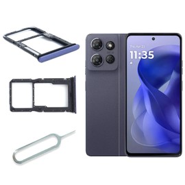 Ygpmoiki for Motorola Moto G Power 5G 2025 XT2515-1 XT2515-2 Micro SD Card Slot Single Sim Card Tray Holder Replacement Blue，with Pin