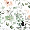 MAYZUS Cute Floral Shower Curtain, Sage Green Flower Fabric Shower