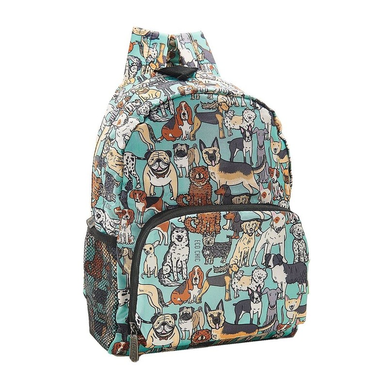 ECO CHIC Lightweight Foldable Water Resistant Mini Backpack Folds Into